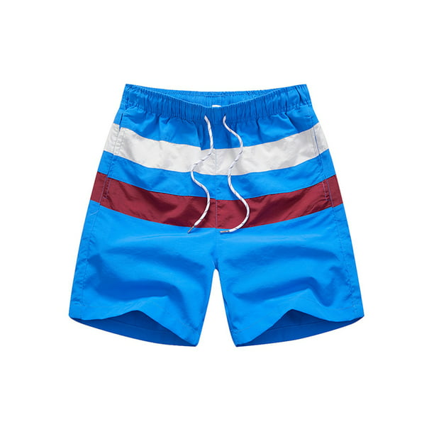 Mens Colored Diamond Squares Summer Holiday Quick-Drying Swim Trunks Beach Shorts Board Shorts 